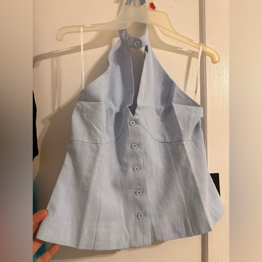 Lulu's Light Blue Halter Top